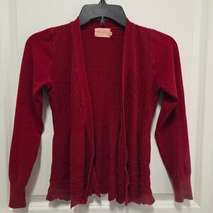 Women's Red Knit Cardigan